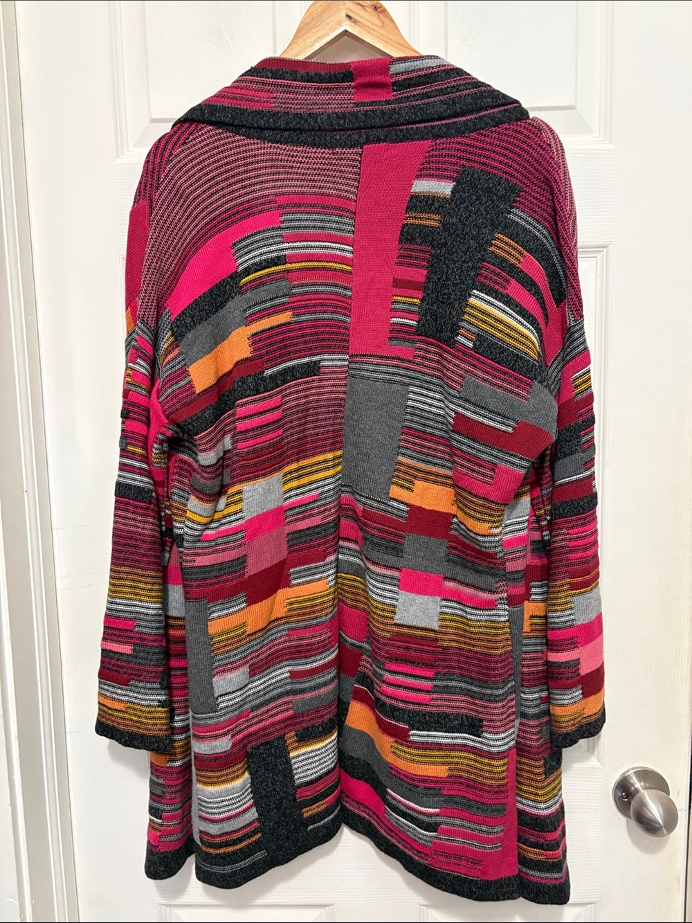 Nic & Zoe Multicolour Stripe Open-Front Sweater - Picture 9 of 9